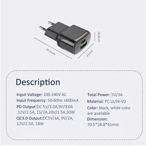 PD30W + QC18W Travel Charger